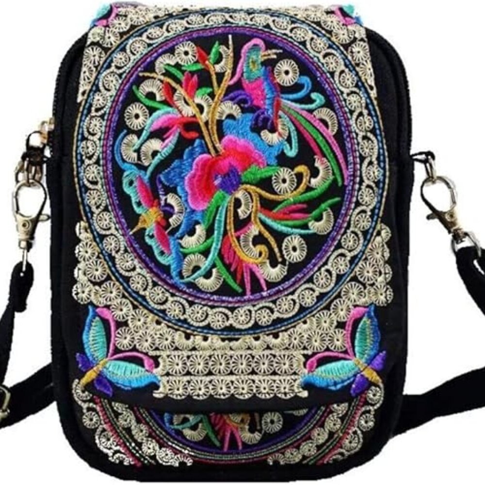Embroidered Handmade Mini Crossbody Bag